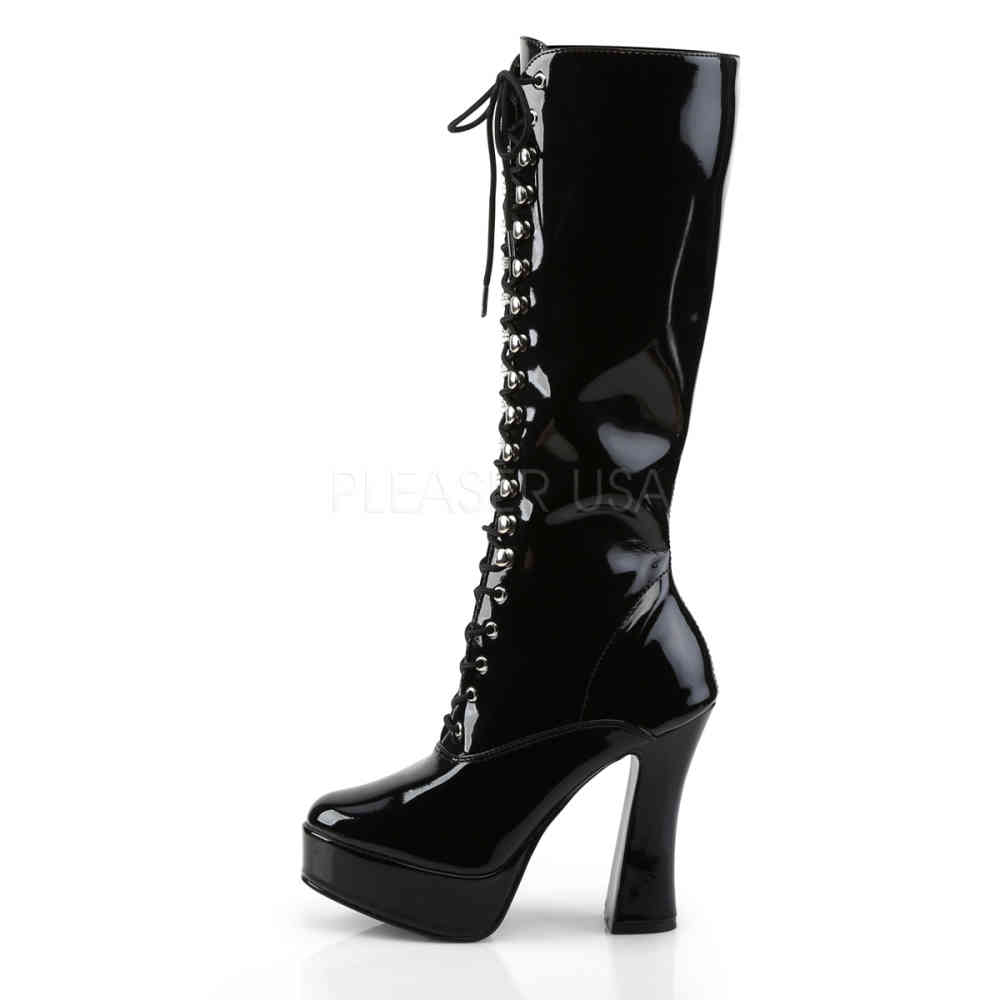Pleaser - ELECTRA-2020 Kniehoge laarzen - Zwart